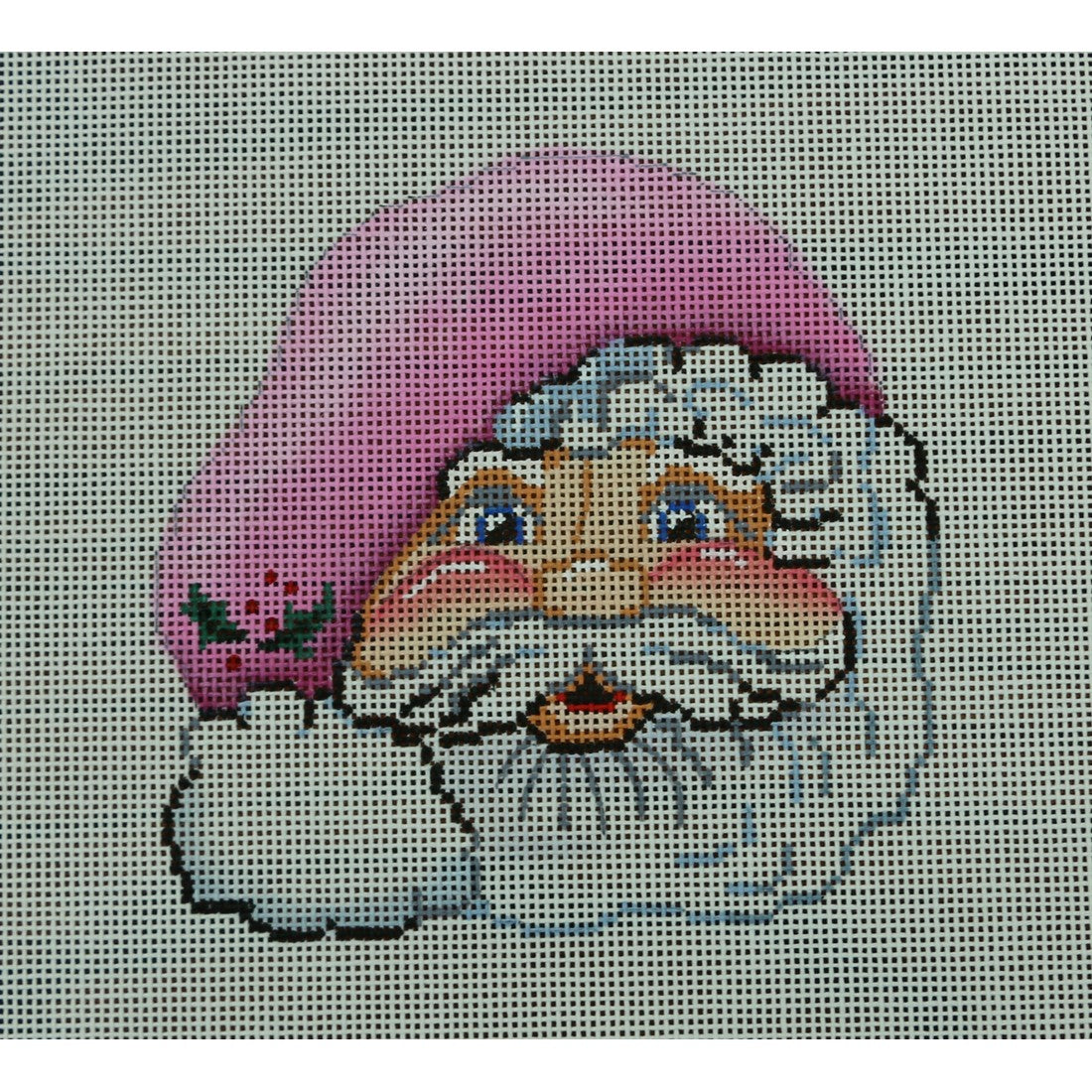 Santa Face, Pink Hat