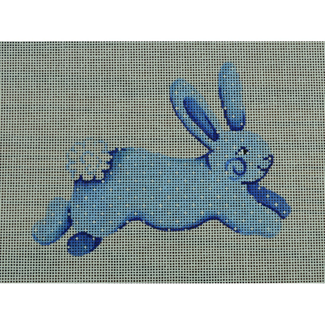 Running Bunny, Blue & White Dot