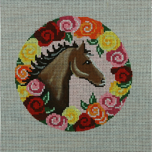 Horse, Floral Border