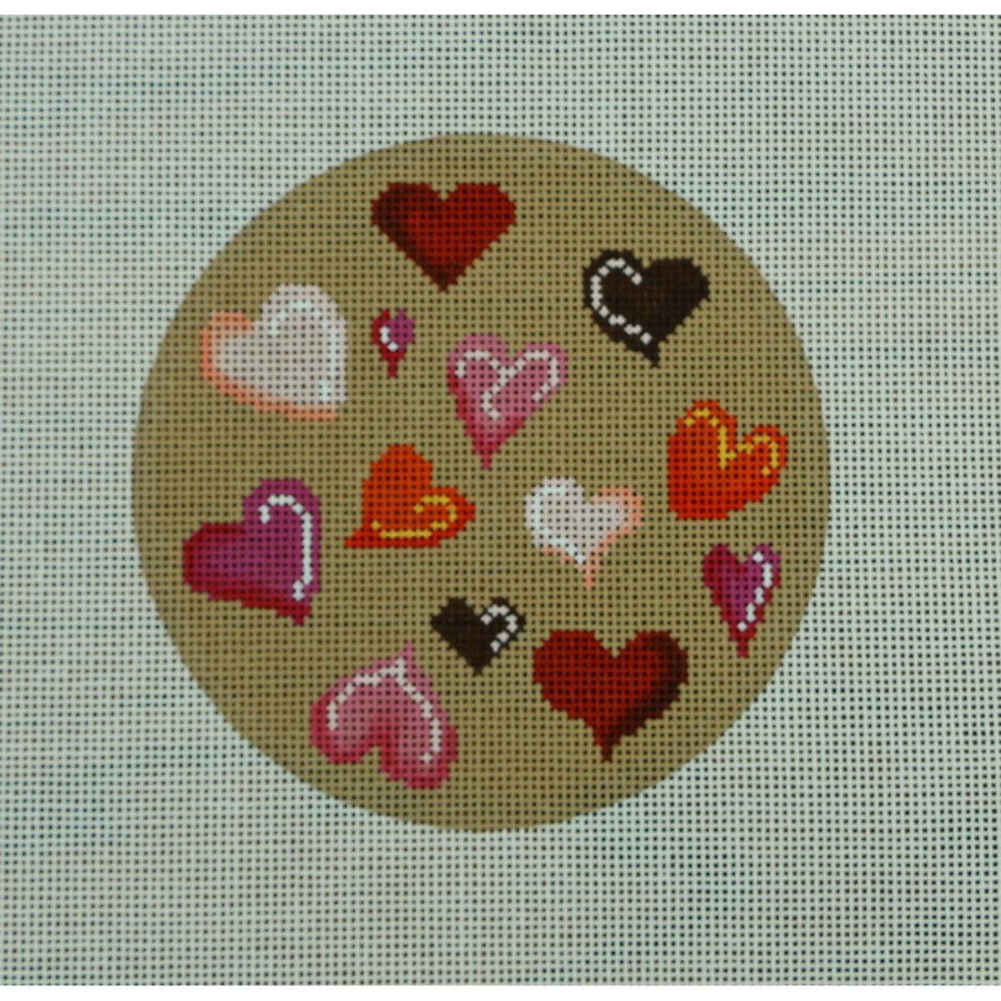 Hearts on Taupe