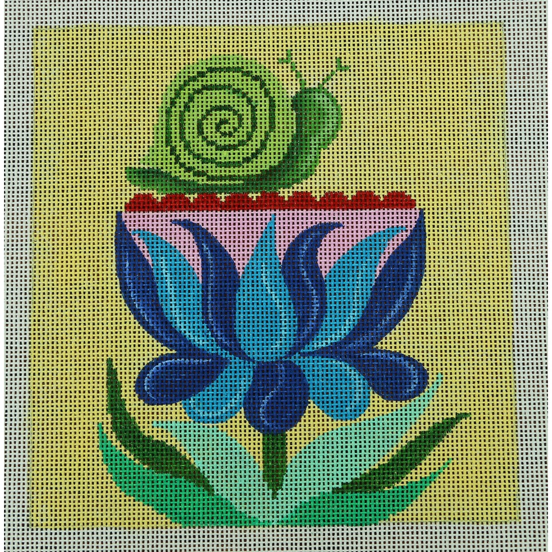 Pink/Blue Flower with Snail