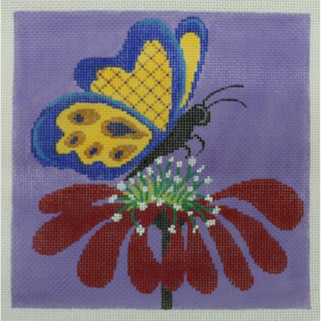 Red Flower, Butterfly