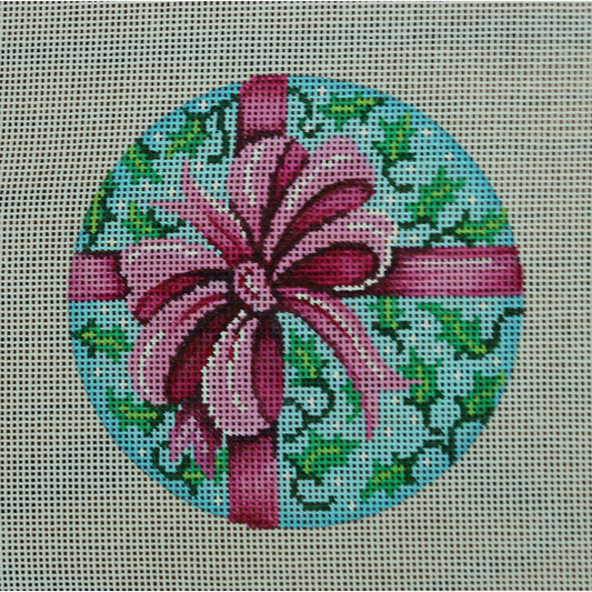 Pink Bow on Aqua