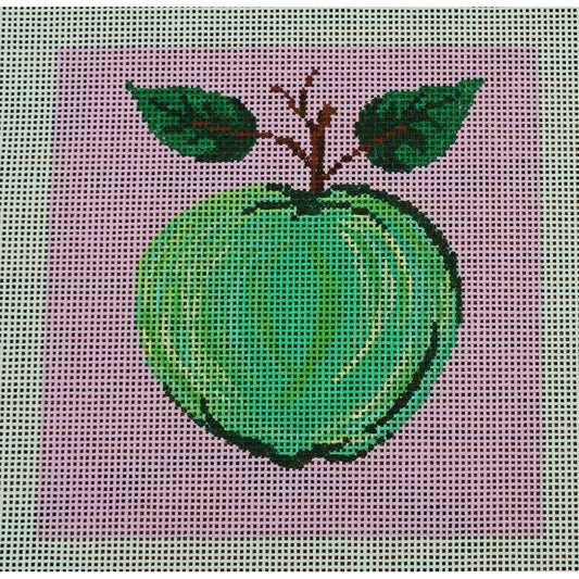 Green Apple on Pink