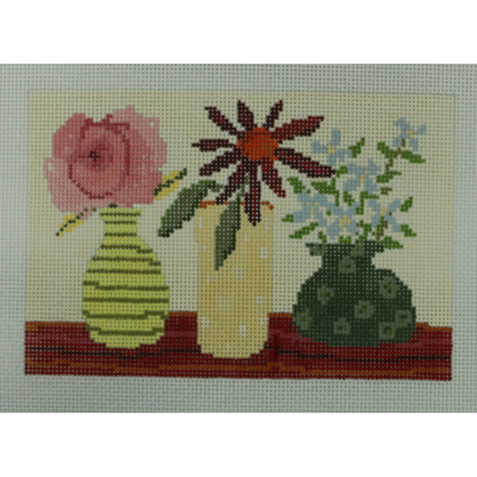 Three Flowers in Vase