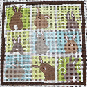 Set of Nine Bunnies