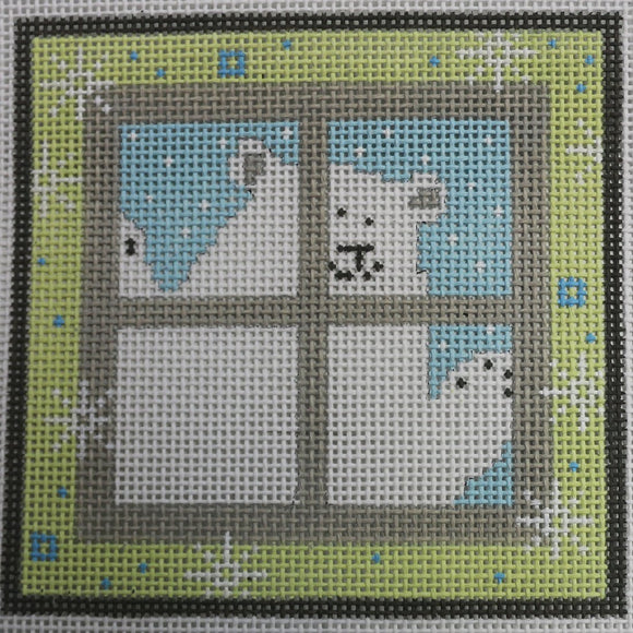 Polar Bear in Window