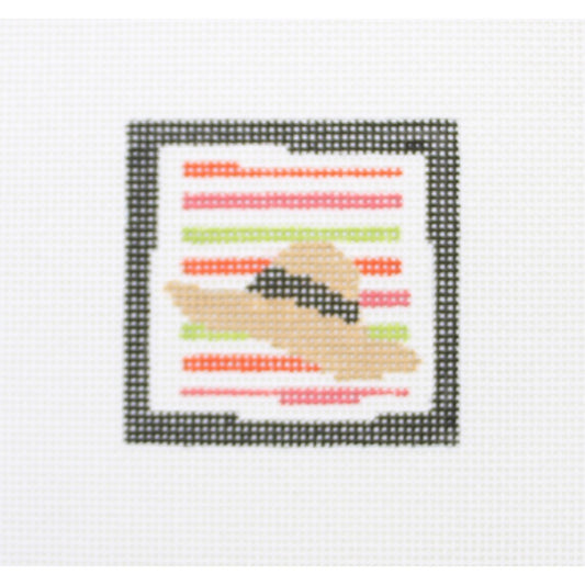 Straw Hat, Multi Stripes