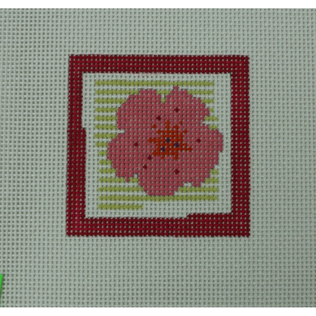 Pink Flower with Stripes