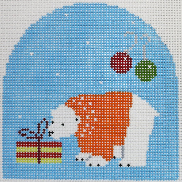 Polar Bear, Orange Sweater