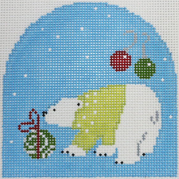 Polar Bear, Lime Sweater