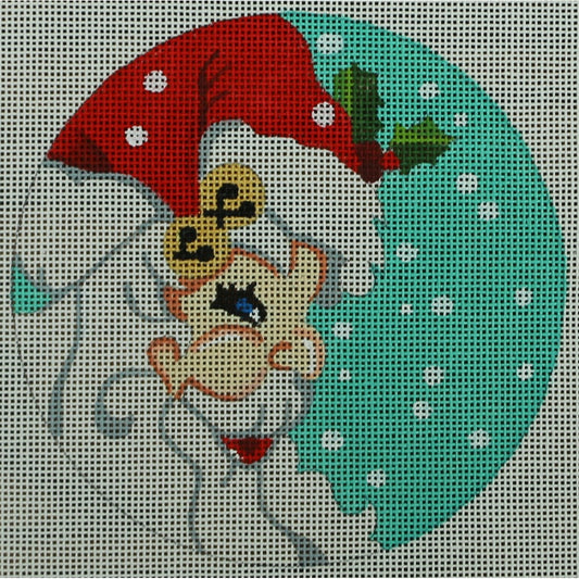 Santa on Turquoise