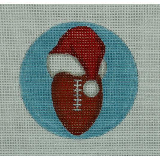 Football with Santa Hat