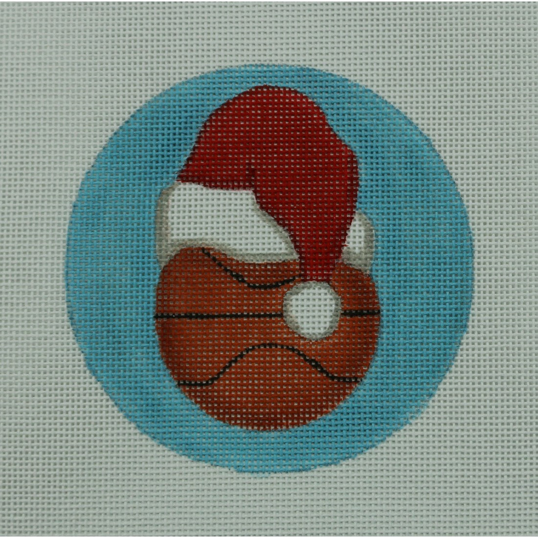 Basketball with Santa Hat