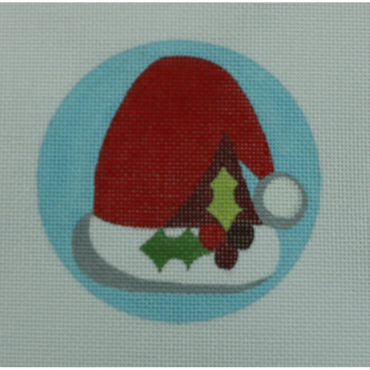 Santa Hat with Holly