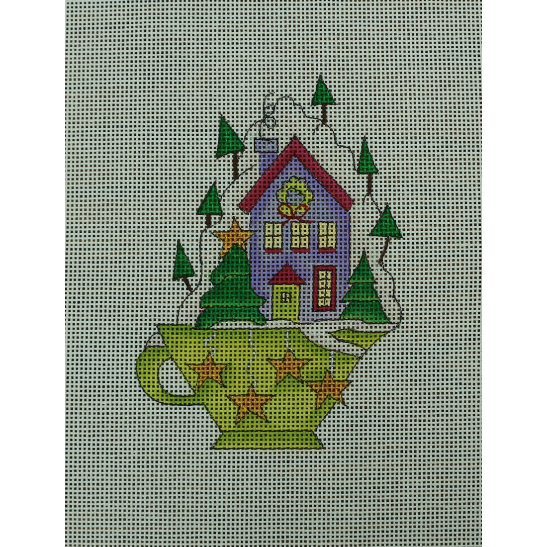 Teacup with Purple House