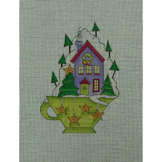Teacup with Purple House