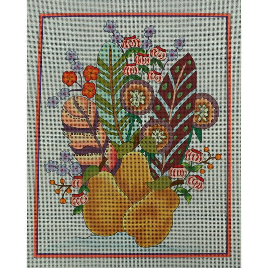 Feather Bouquet with Pears