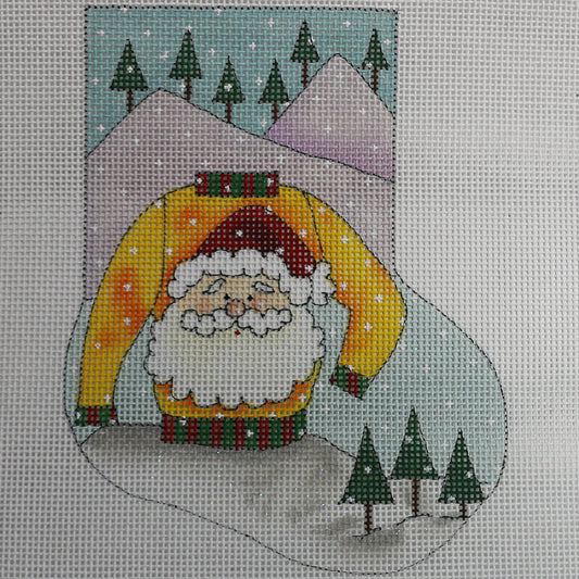 Santa Ugly Sweater Mini Sock