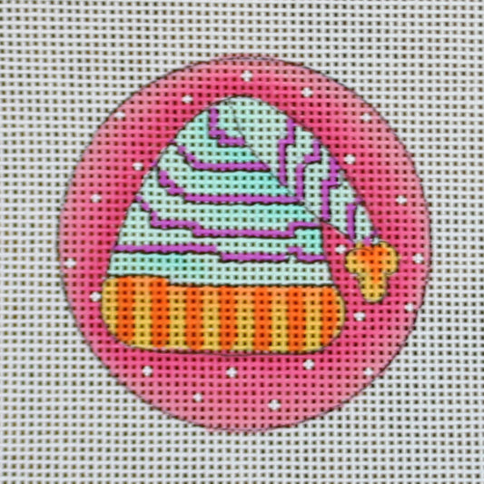 Aqua/Purple Striped Frosty Hat