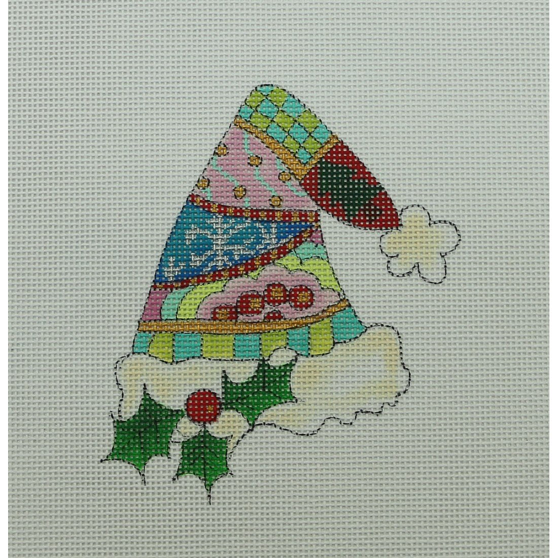 Christmas Mini Hat w/ Holly