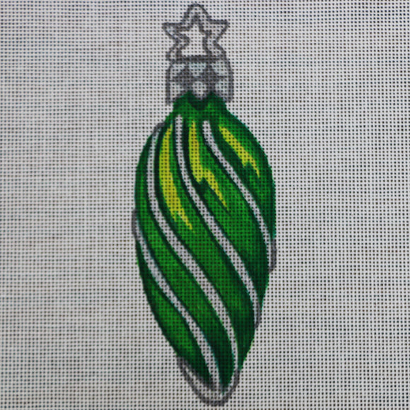 Green/Silver Star Ornament