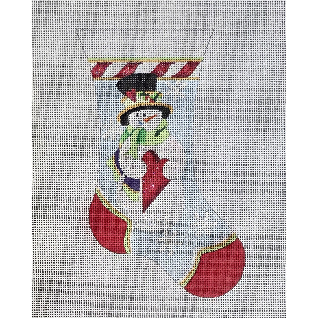 Snowman with Heart Mini Scok