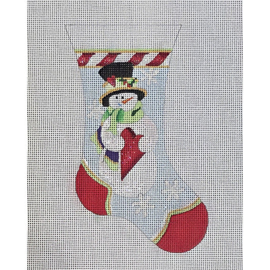 Snowman with Heart Mini Scok