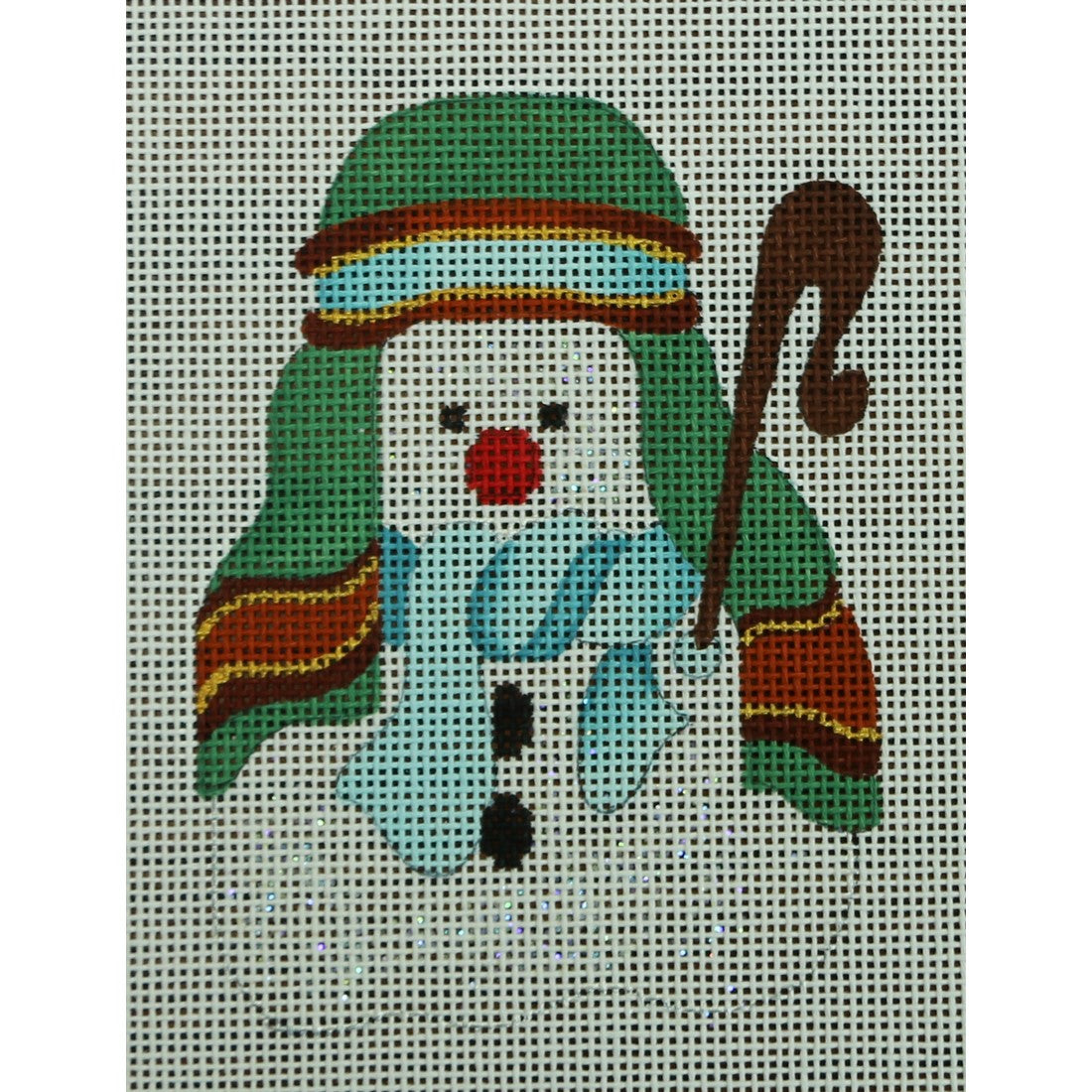 Snowman Shepherd with Staff