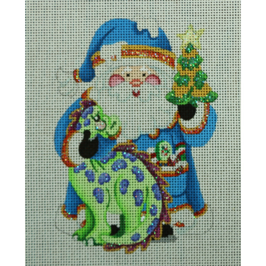 Santa with Dinosaur, 13 mesh