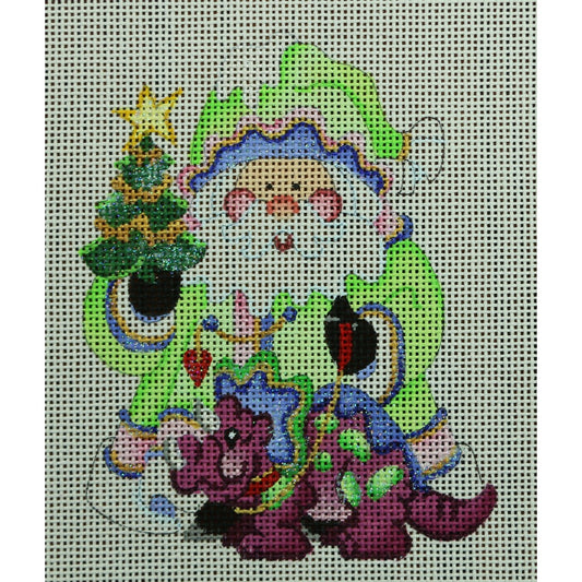 Squatty Santa with Purple Dinosaur