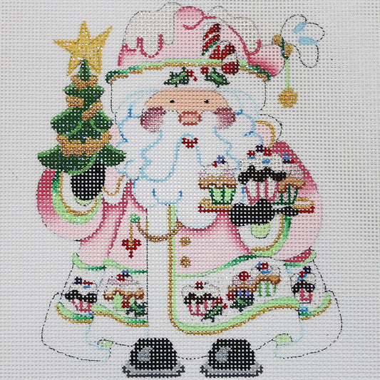 Squatty Santa in Pink with Cupcakes