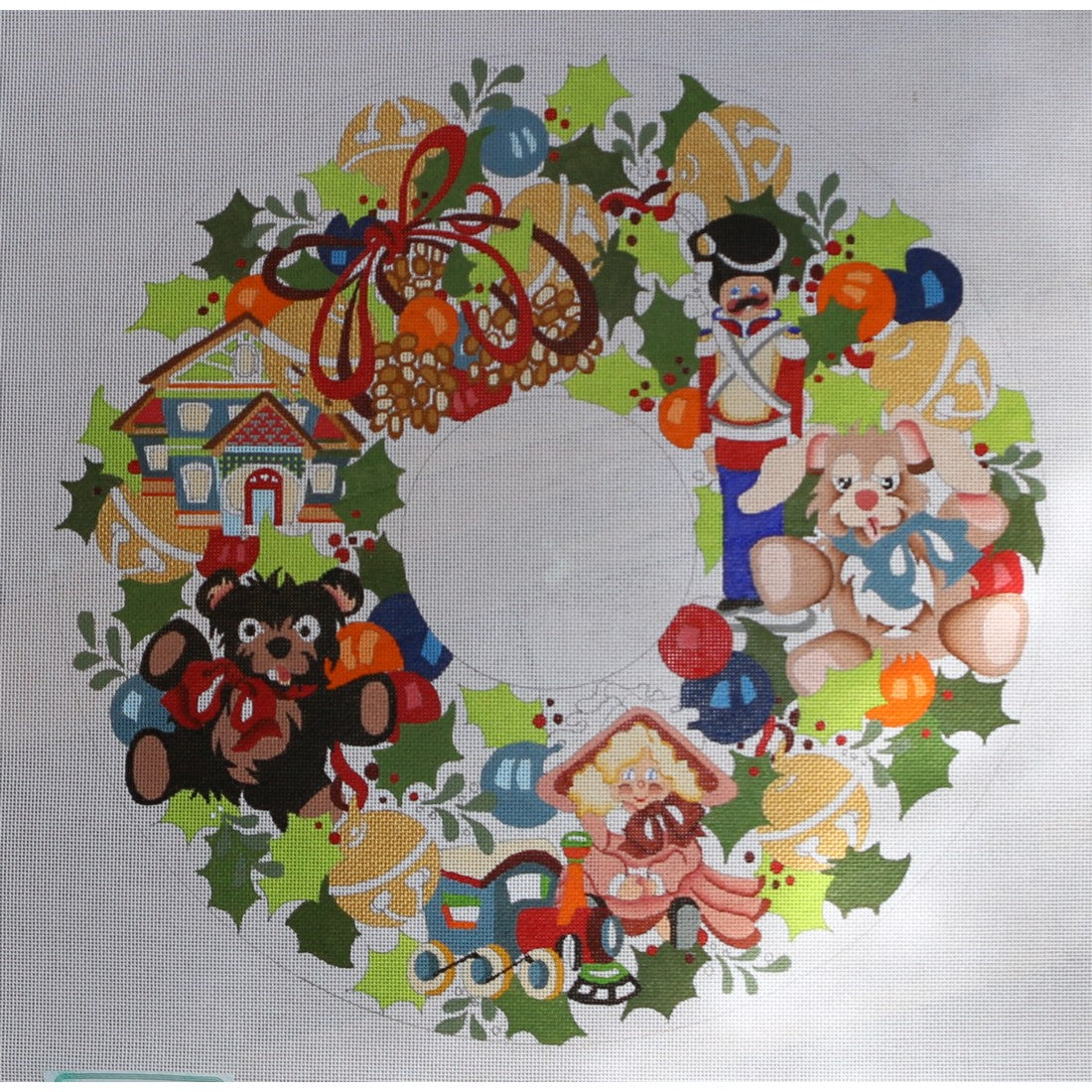 Toy & Jingle Bells Wreath, 13 mesh