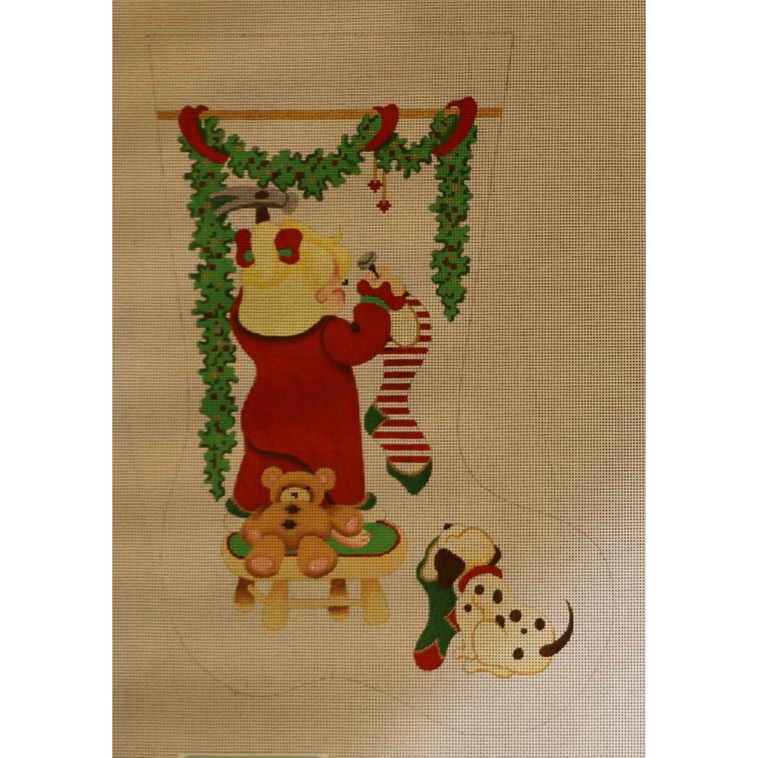 Girl Hanging Stocking