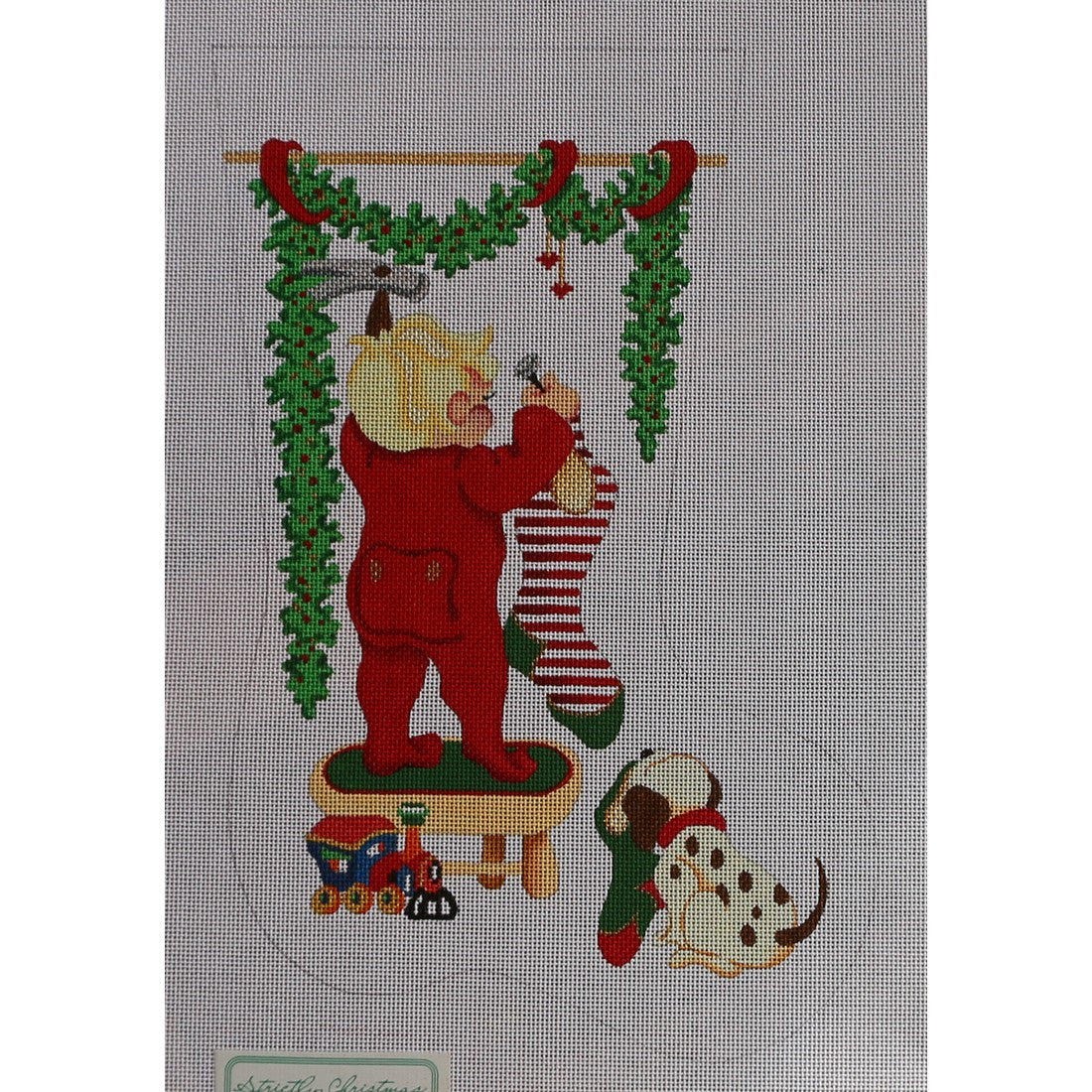 Boy Hanging Stocking