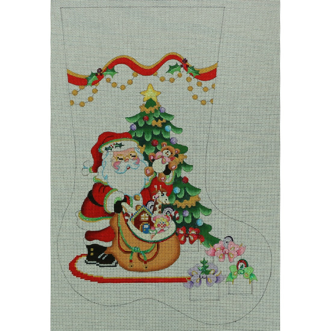 Santa with Gift Bag, 18 mesh