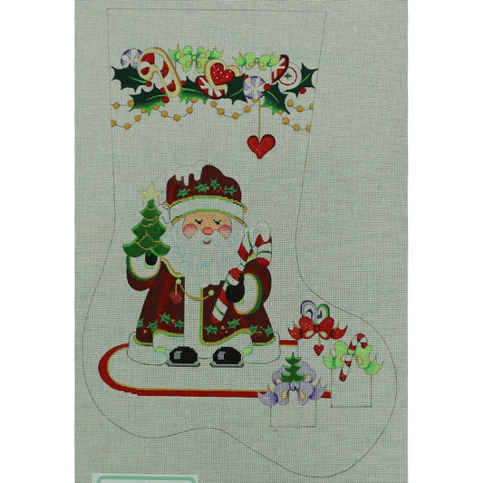 Santa with Candy Cane