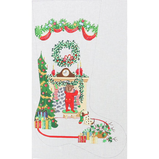 Boy Hanging Stockings