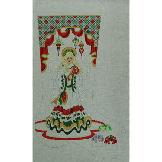 Angel with Harlequin Border