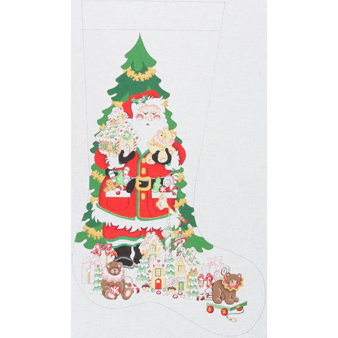 Santa w/ Gingerbread Houses