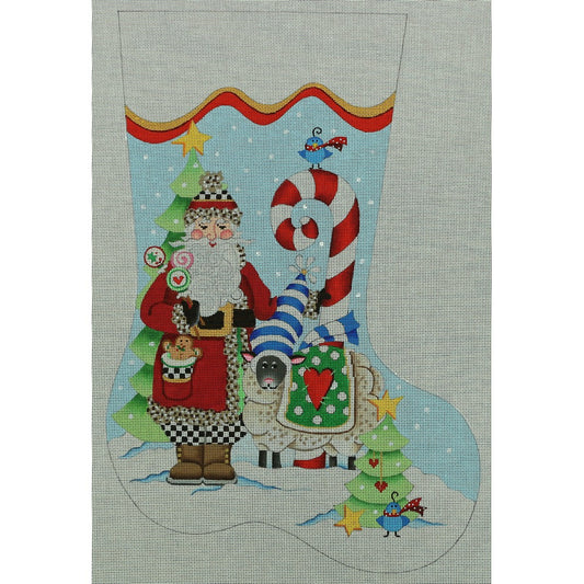 Santa with Lamb, 18 mesh
