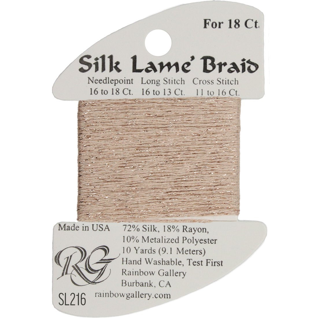 Silk Lame Braid 18 ct., Group 3