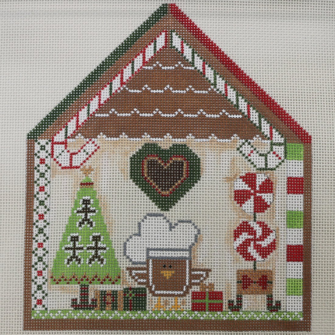 Candy Cane Birdhouse with stitch guide