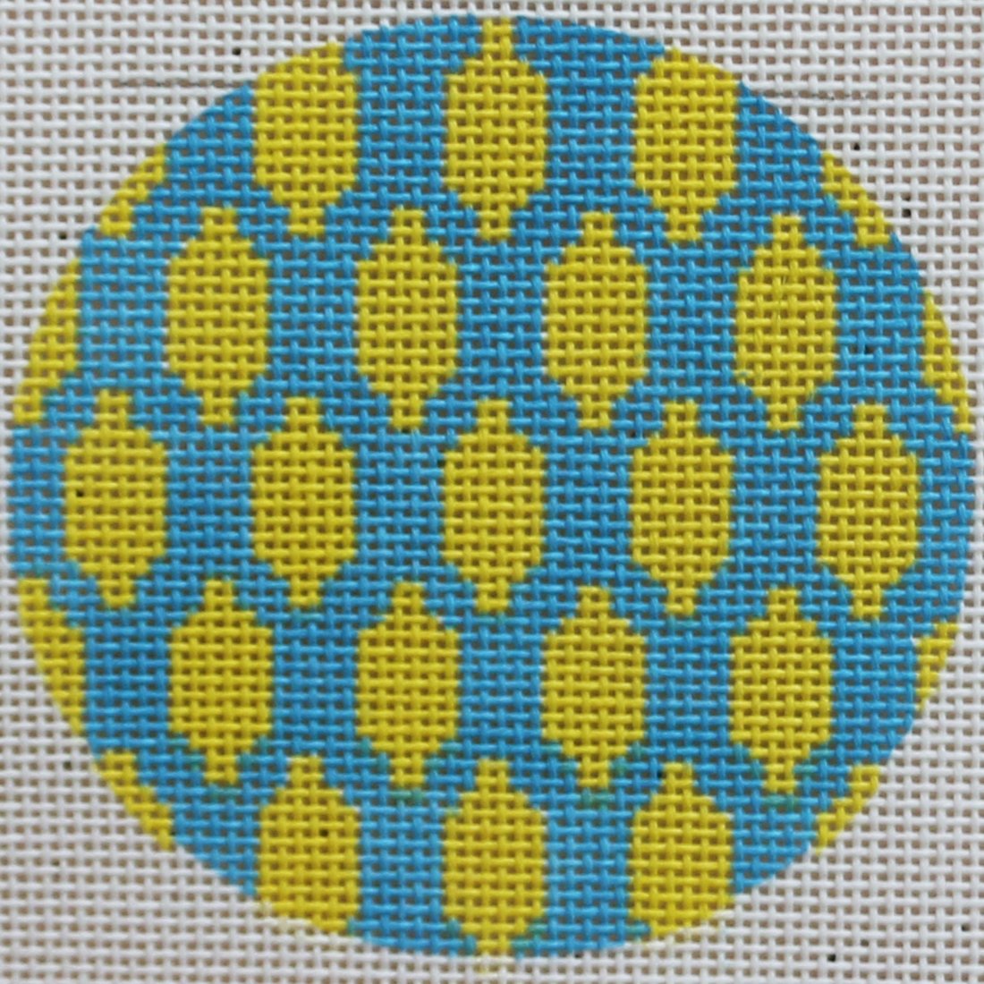 Yellow/Aqua Geometric