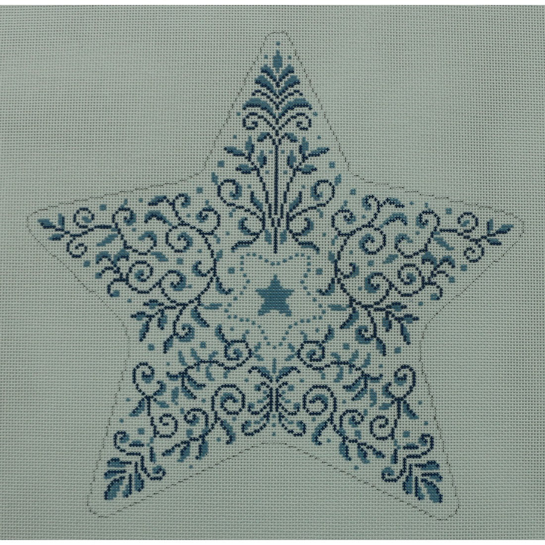 Blue Filagree Star