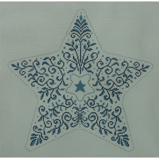 Blue Filagree Star