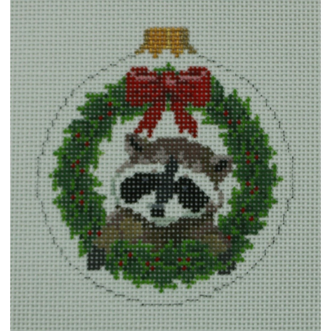 Raccoon in Wreath