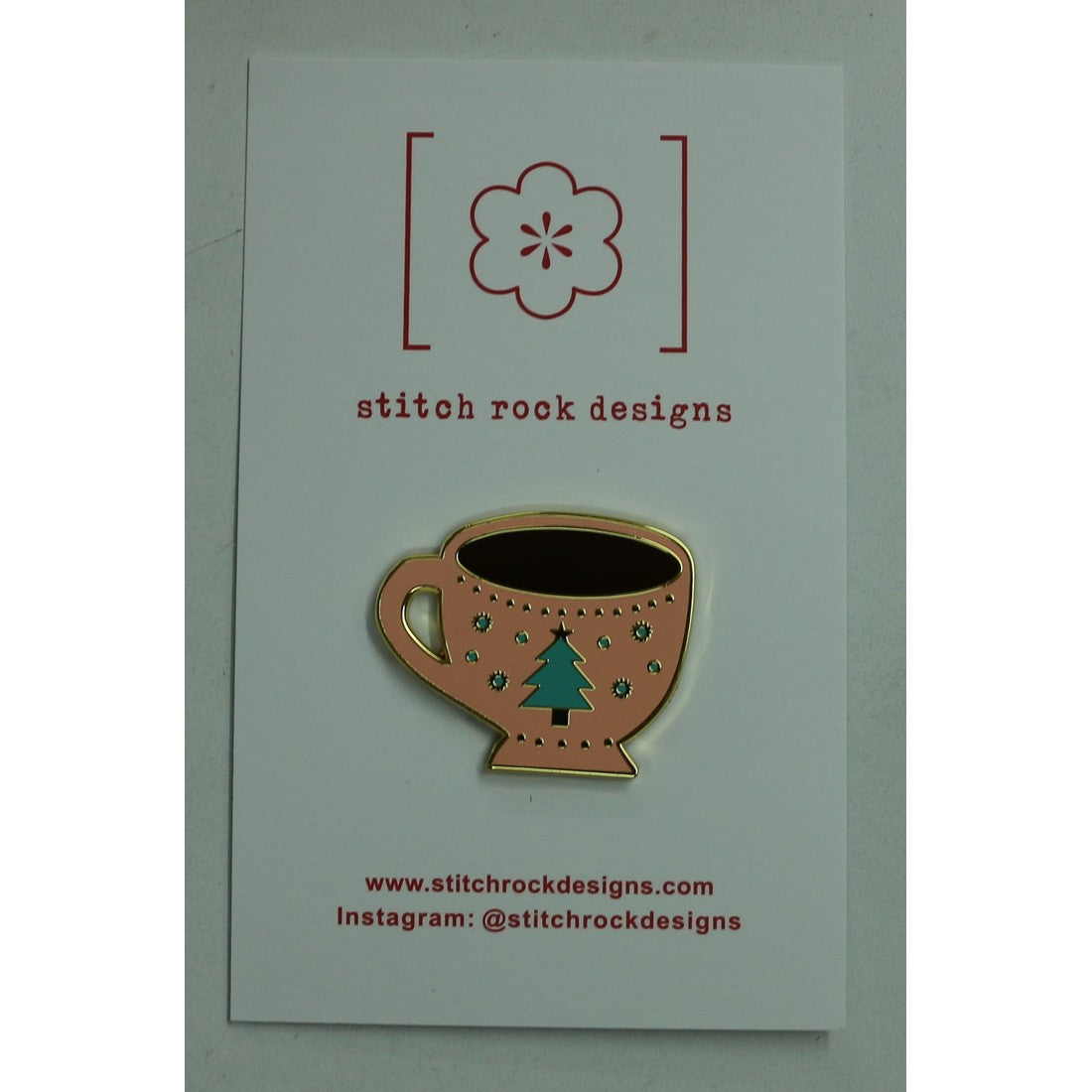 Pink Coffee Mug Needle Minder