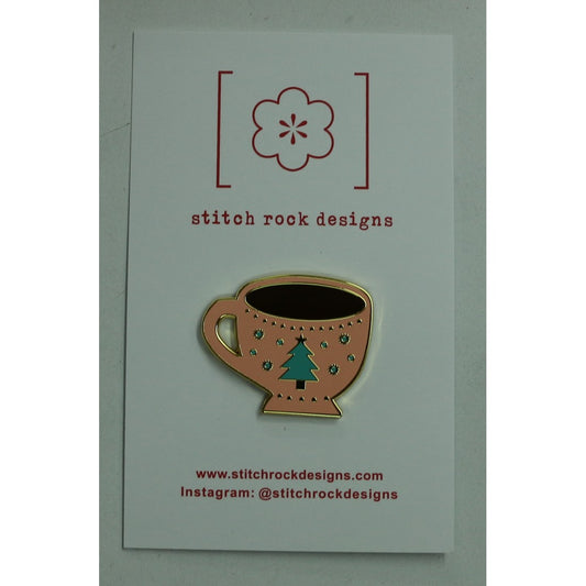 Pink Coffee Mug Needle Minder
