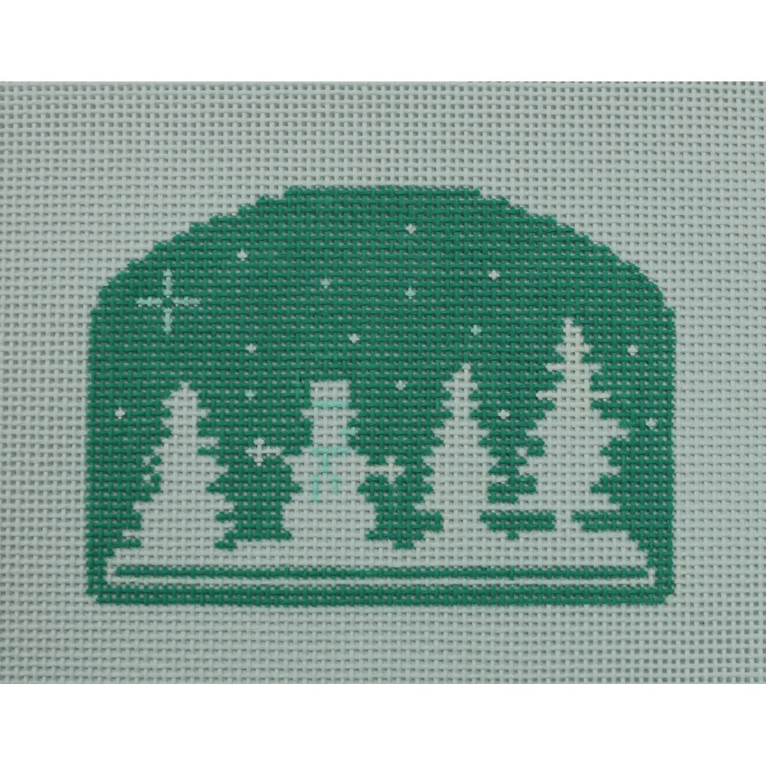 Snowman Silhouette, Mint Green